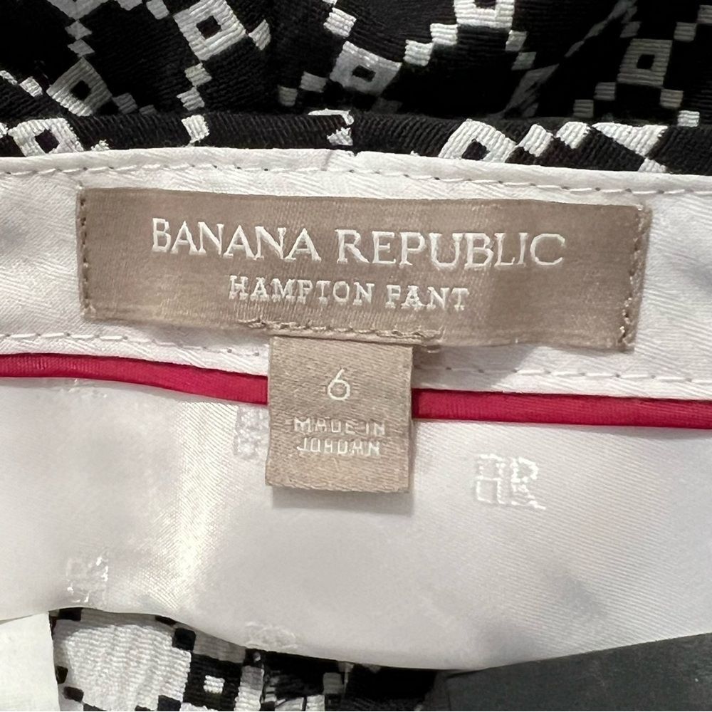 Banana Republic Jacquard Hampton Cropped Sz 6 Preppy Old Money Minimalist Office - Picture 9 of 11